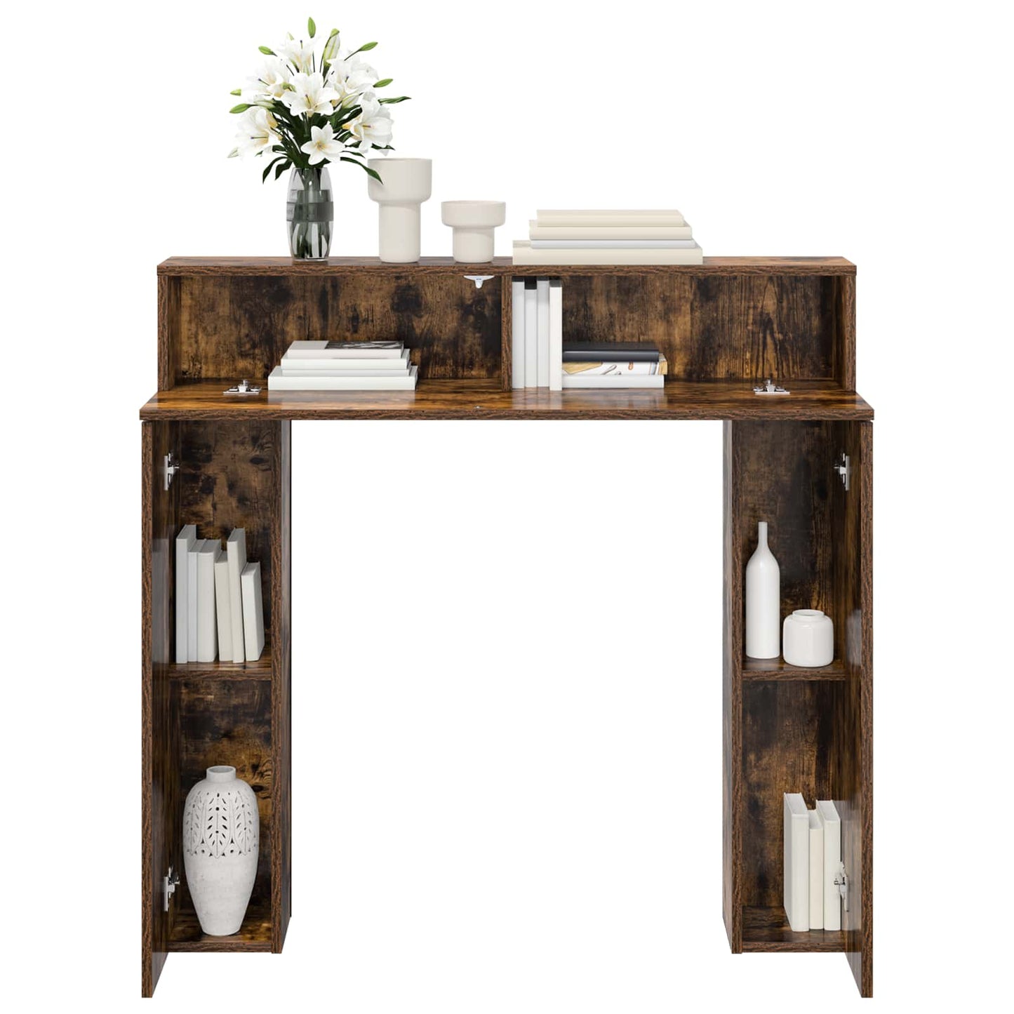 Haardomlijsting Gerookt eiken 102 x 18 x 100,5 cm Bewerkt hout