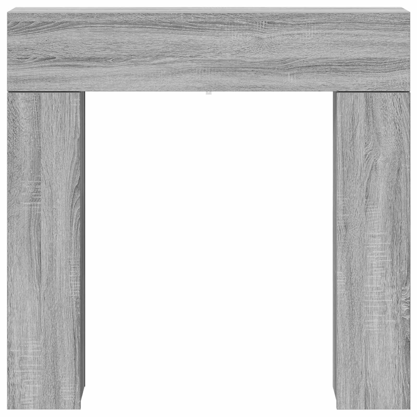 Haardomlijsting Grijs Sonoma 102 x 18 x 100,5 cm Bewerkt hout