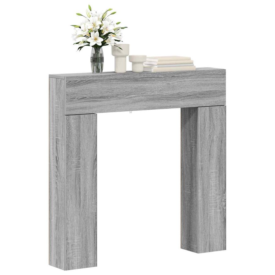 Haardomlijsting Grijs Sonoma 102 x 18 x 100,5 cm Bewerkt hout