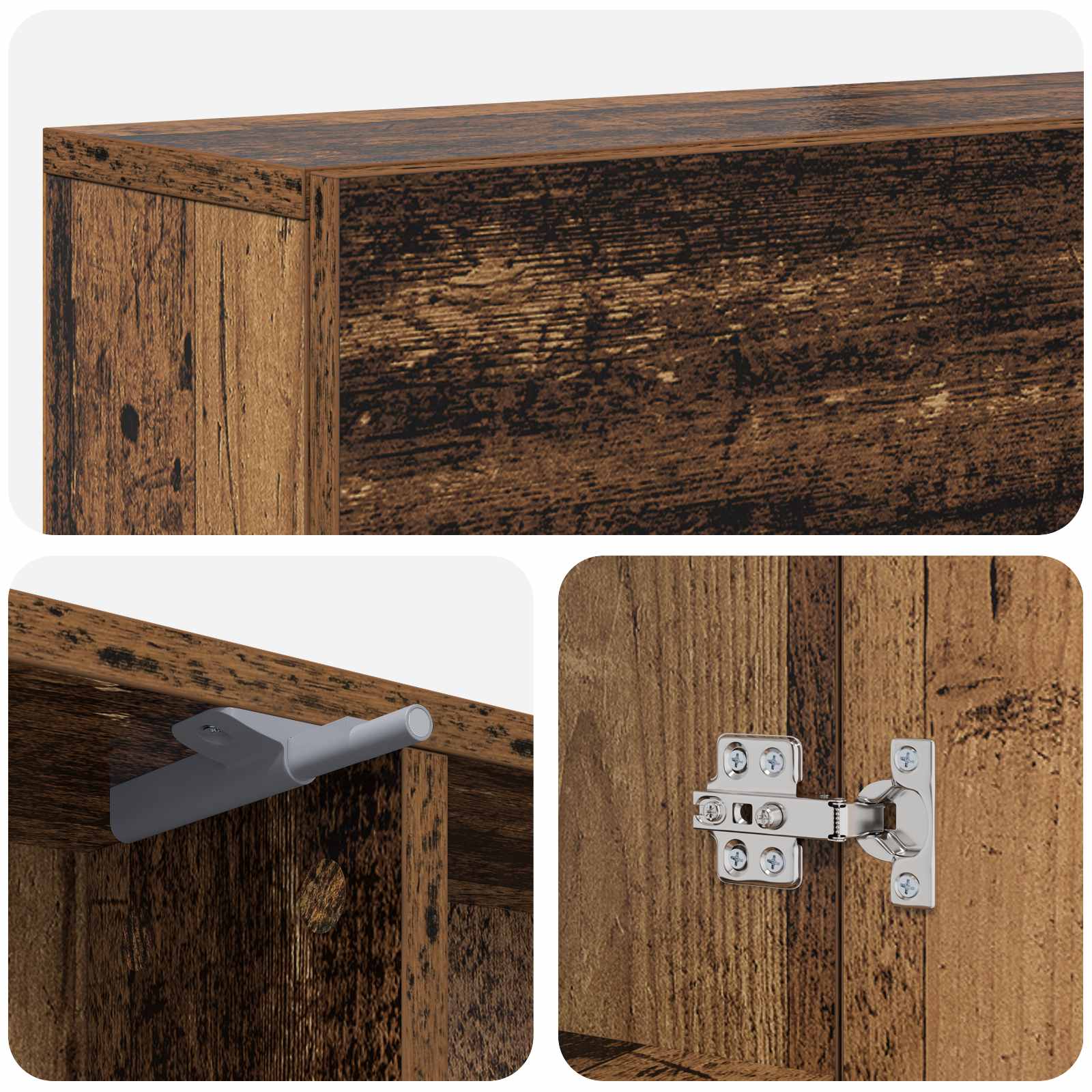 Haardomlijsting Oud hout 102 x 18 x 100,5 cm Bewerkt hout