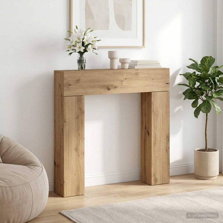 Haardomlijsting Artisanaal eiken 102 x 18 x 100,5 cm