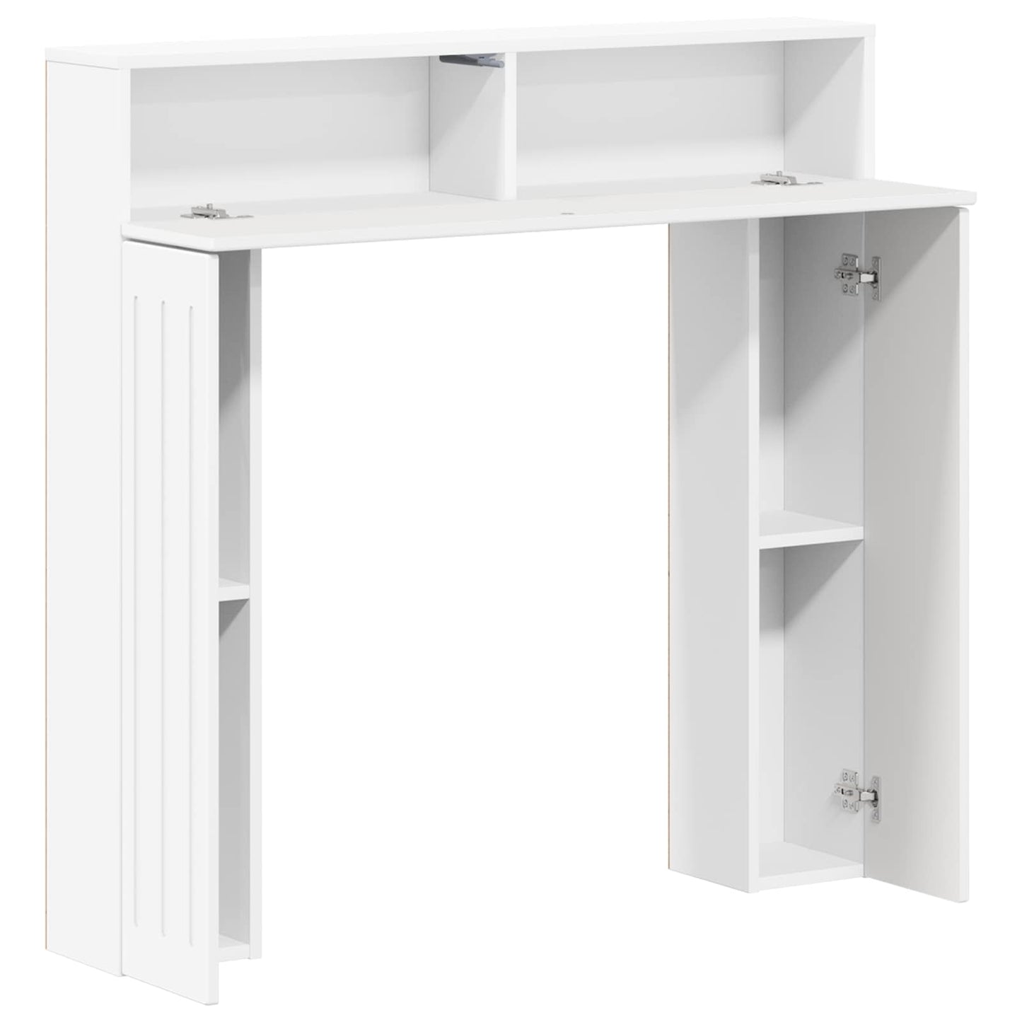 Haardomlijsting Wit 102 x 18 x 100,5 cm Bewerkt hout