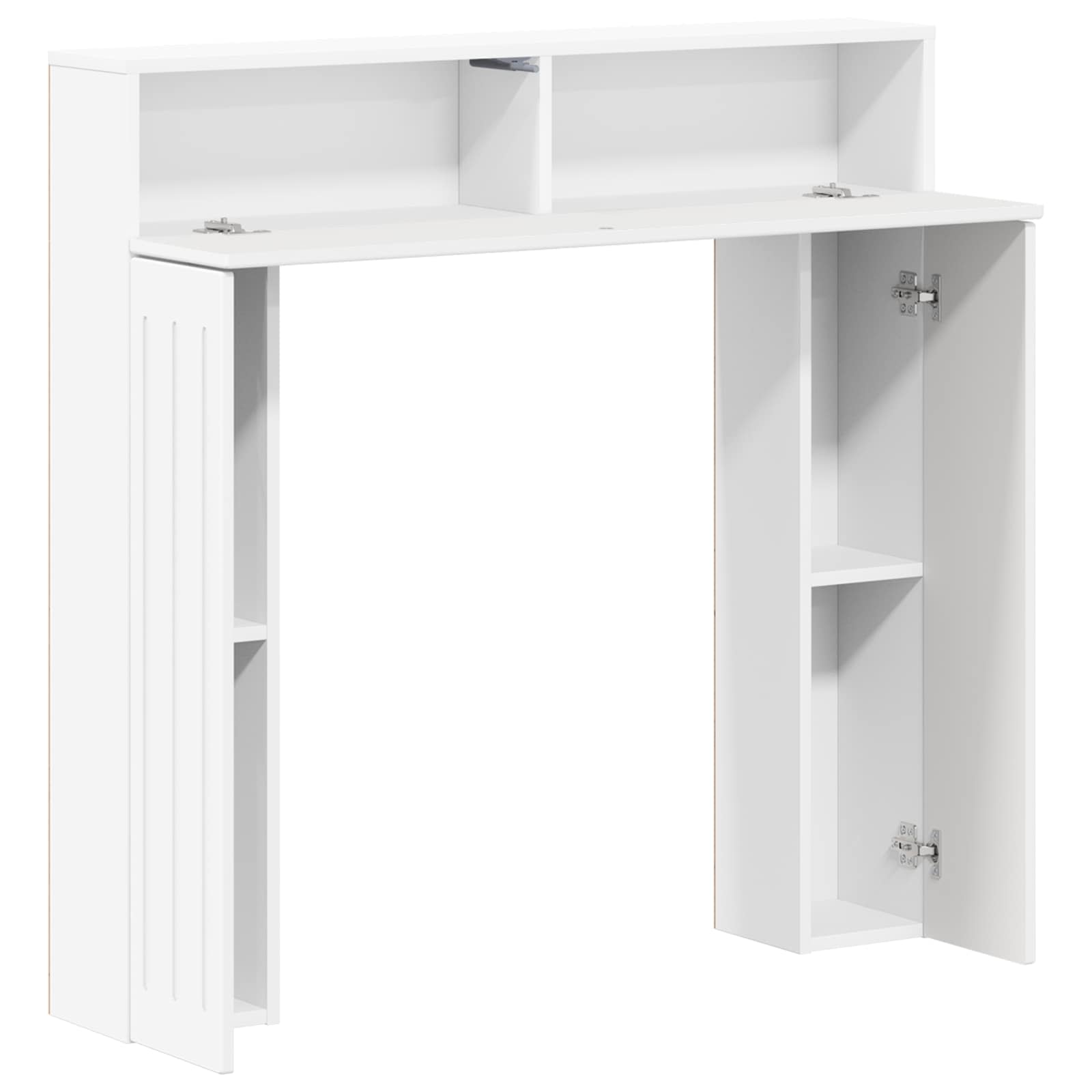 Haardomlijsting Wit 102 x 18 x 100,5 cm Bewerkt hout