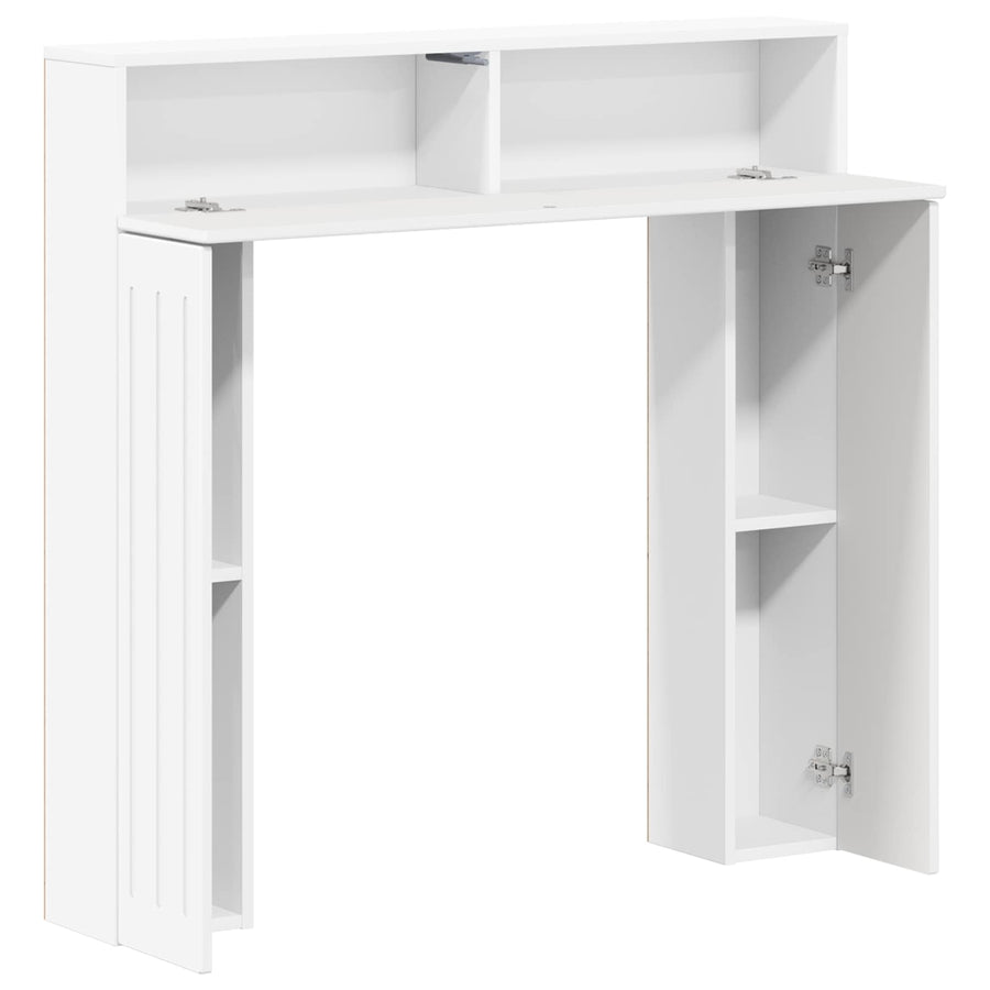 Haardomlijsting Wit 102 x 18 x 100,5 cm Bewerkt hout