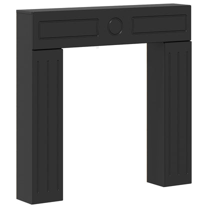 Haardomlijsting Zwart 102 x 18 x 100,5 cm Bewerkt hout