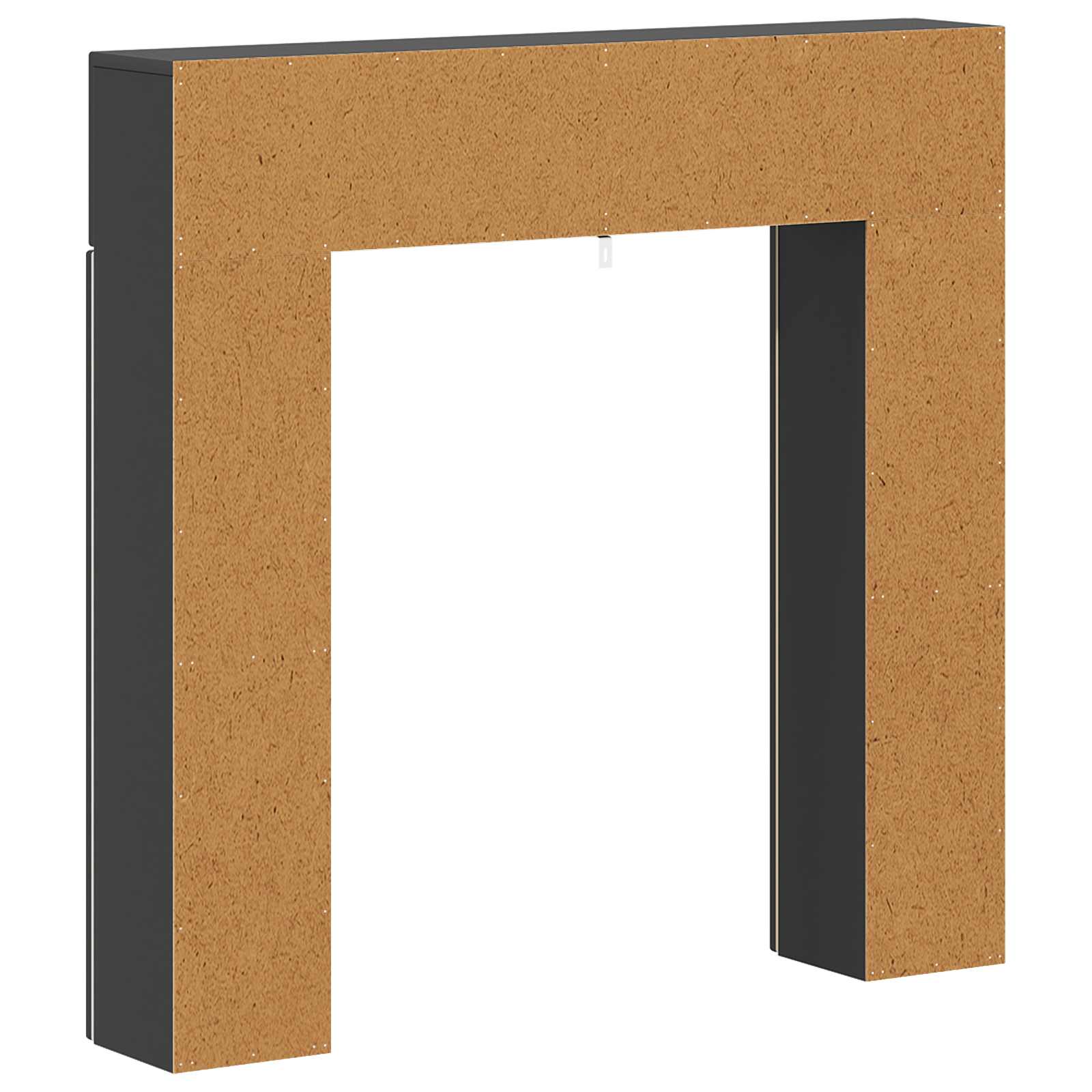 Haardomlijsting Zwart 102 x 18 x 100,5 cm Bewerkt hout