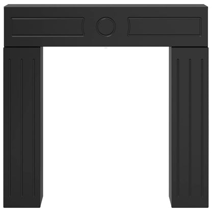 Haardomlijsting Zwart 102 x 18 x 100,5 cm Bewerkt hout