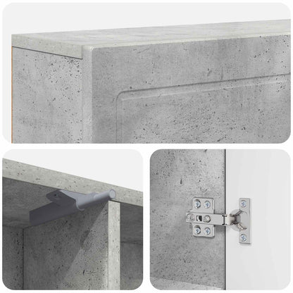 Haardomlijsting Betongrijs 102 x 18 x 100,5 cm Bewerkt hout