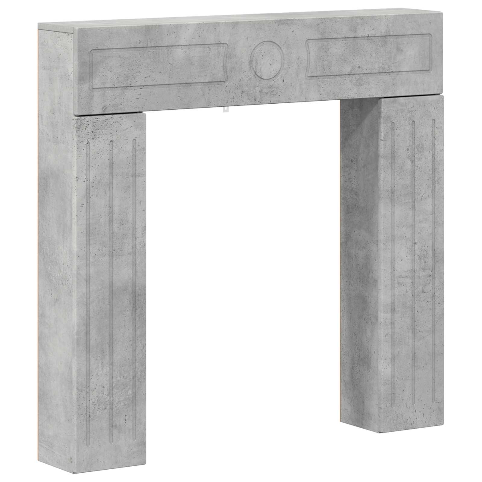 Haardomlijsting Betongrijs 102 x 18 x 100,5 cm Bewerkt hout