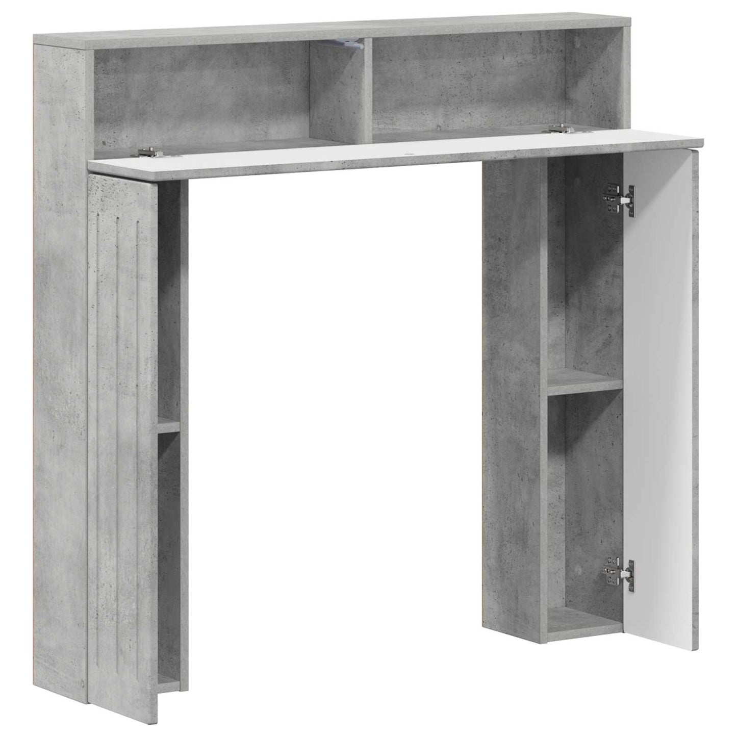 Haardomlijsting Betongrijs 102 x 18 x 100,5 cm Bewerkt hout