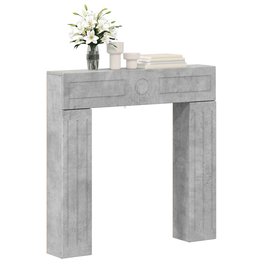 Haardomlijsting Betongrijs 102 x 18 x 100,5 cm Bewerkt hout
