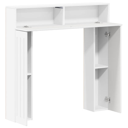 Haardomlijsting Hoogglans Wit 102 x 18 x 100,5 cm Bewerkt hout