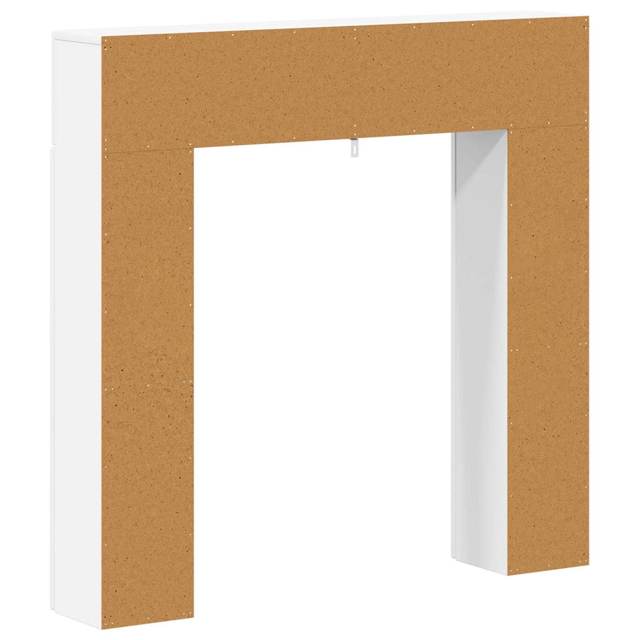 Haardomlijsting Hoogglans Wit 102 x 18 x 100,5 cm Bewerkt hout