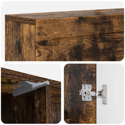 Haardomlijsting Gerookt eiken 102 x 18 x 100,5 cm Bewerkt hout