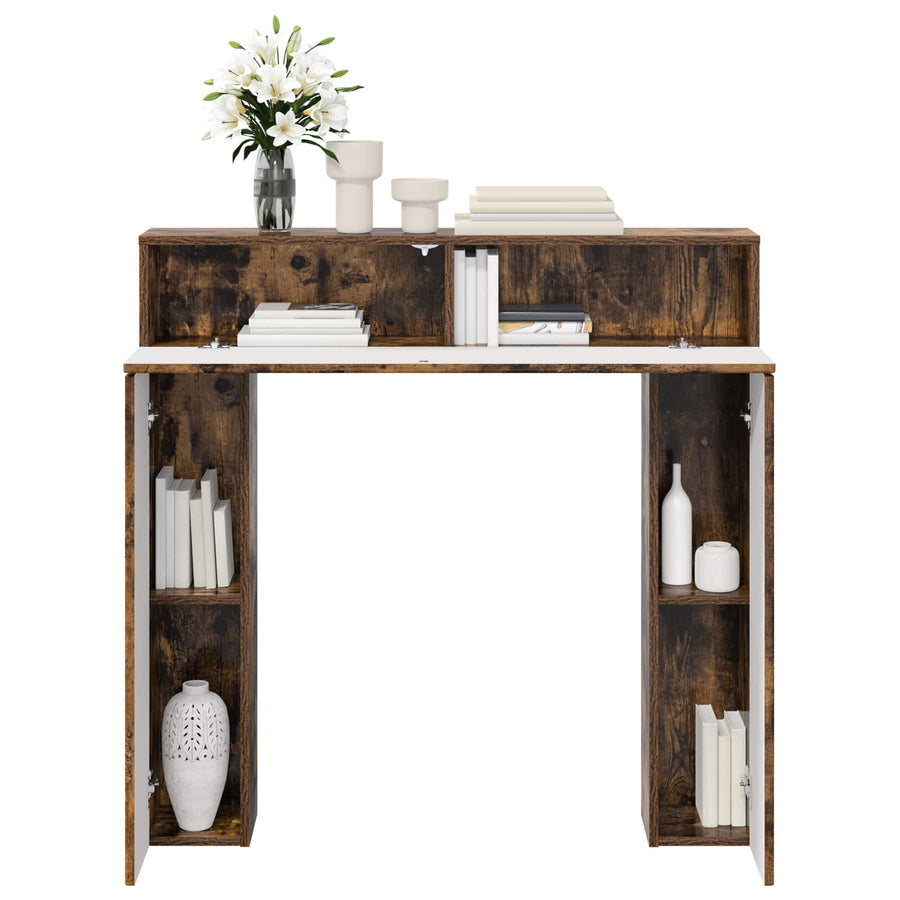 Haardomlijsting Gerookt eiken 102 x 18 x 100,5 cm Bewerkt hout