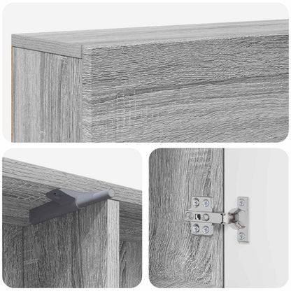 Haardomlijsting Grijs Sonoma 102 x 18 x 100,5 cm Bewerkt hout