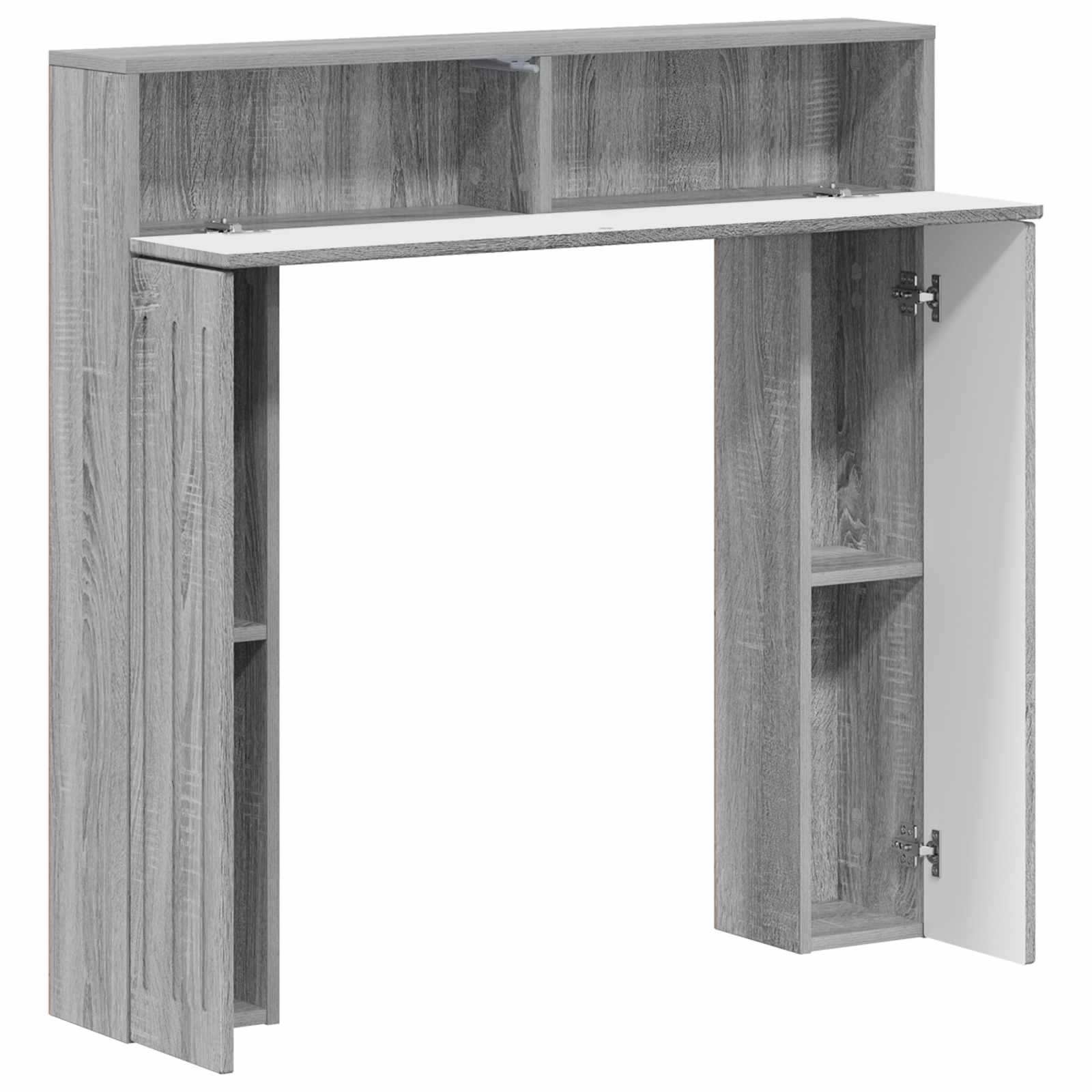 Haardomlijsting Grijs Sonoma 102 x 18 x 100,5 cm Bewerkt hout
