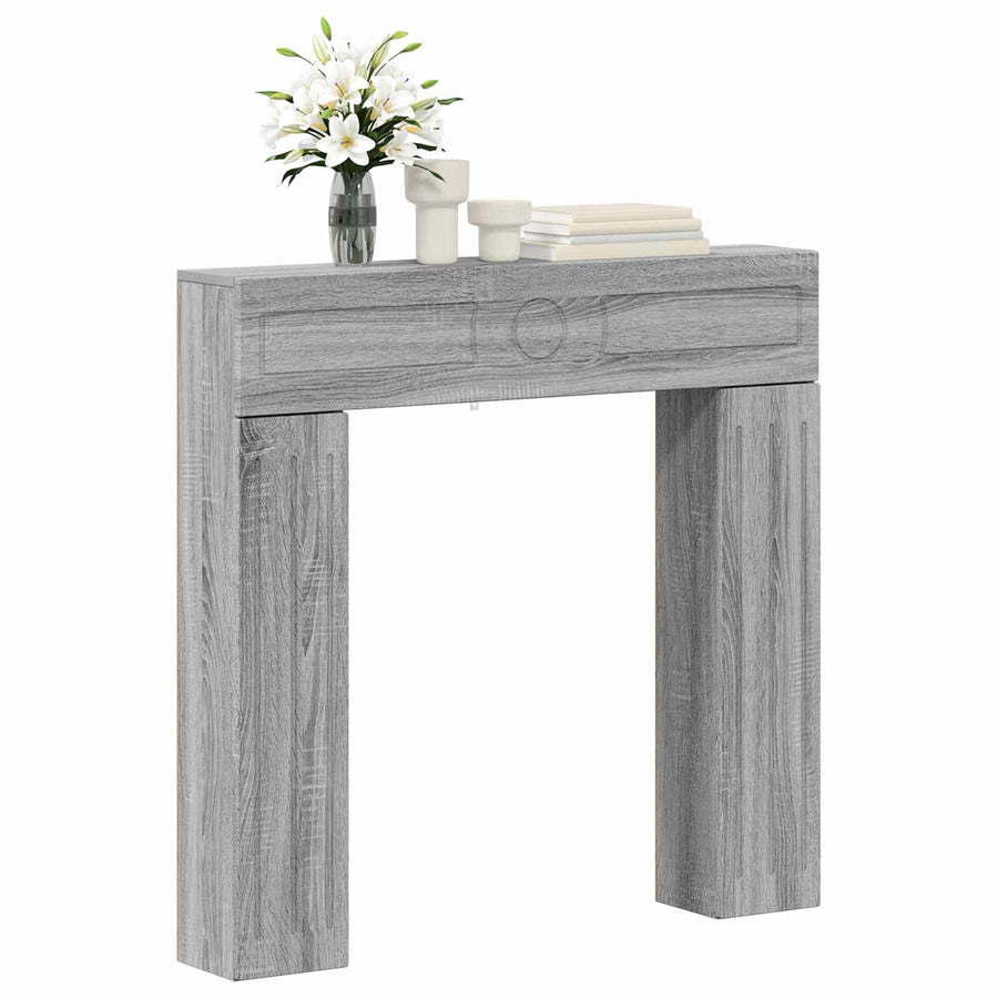 Haardomlijsting Grijs Sonoma 102 x 18 x 100,5 cm Bewerkt hout