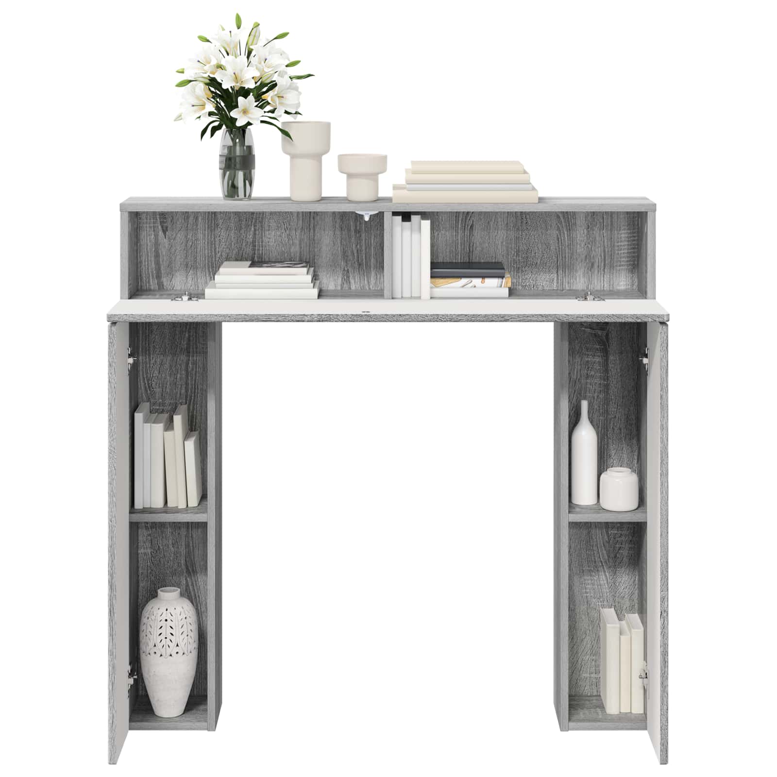 Haardomlijsting Grijs Sonoma 102 x 18 x 100,5 cm Bewerkt hout