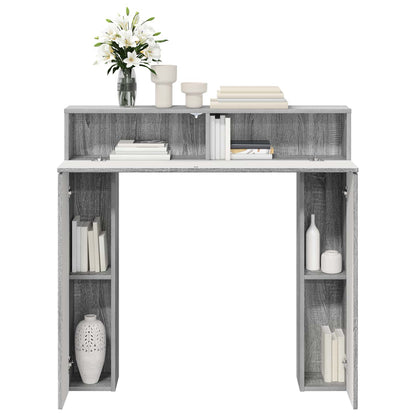 Haardomlijsting Grijs Sonoma 102 x 18 x 100,5 cm Bewerkt hout