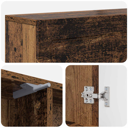 Haardomlijsting Oud hout 102 x 18 x 100,5 cm Bewerkt hout