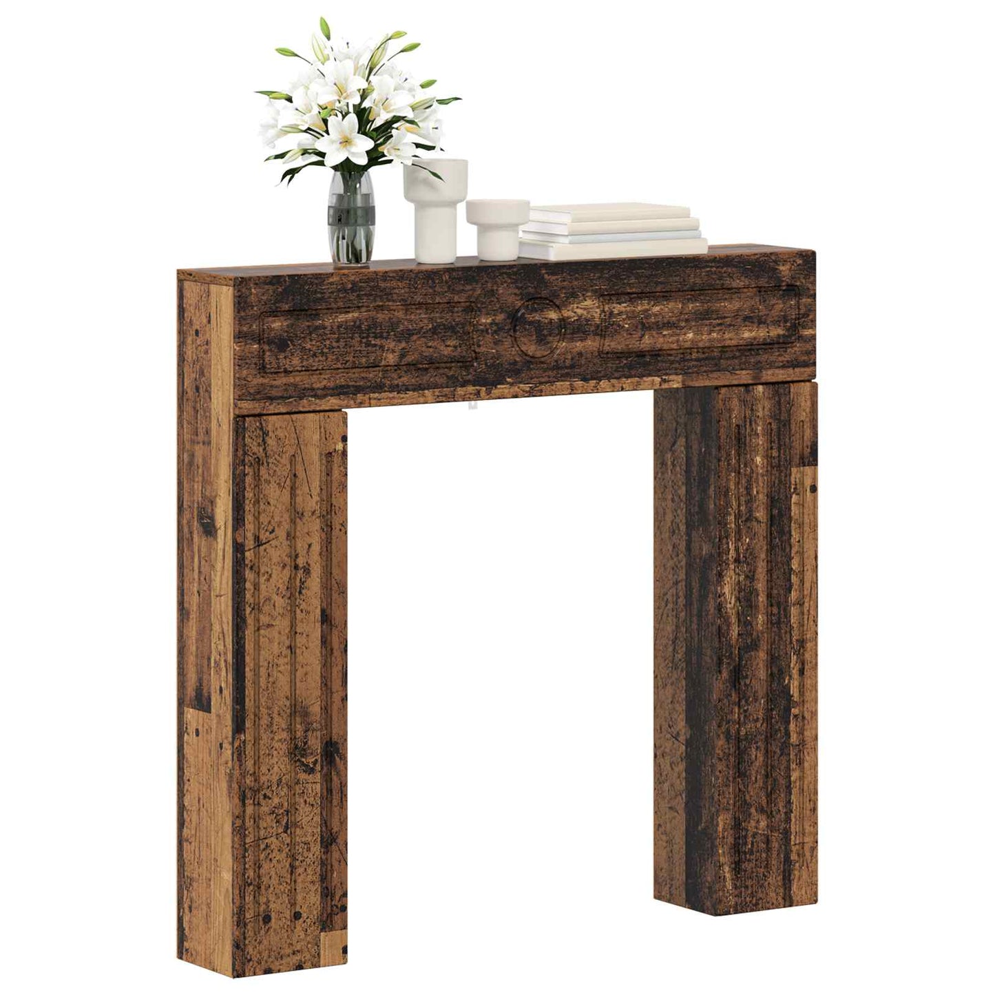 Haardomlijsting Oud hout 102 x 18 x 100,5 cm Bewerkt hout