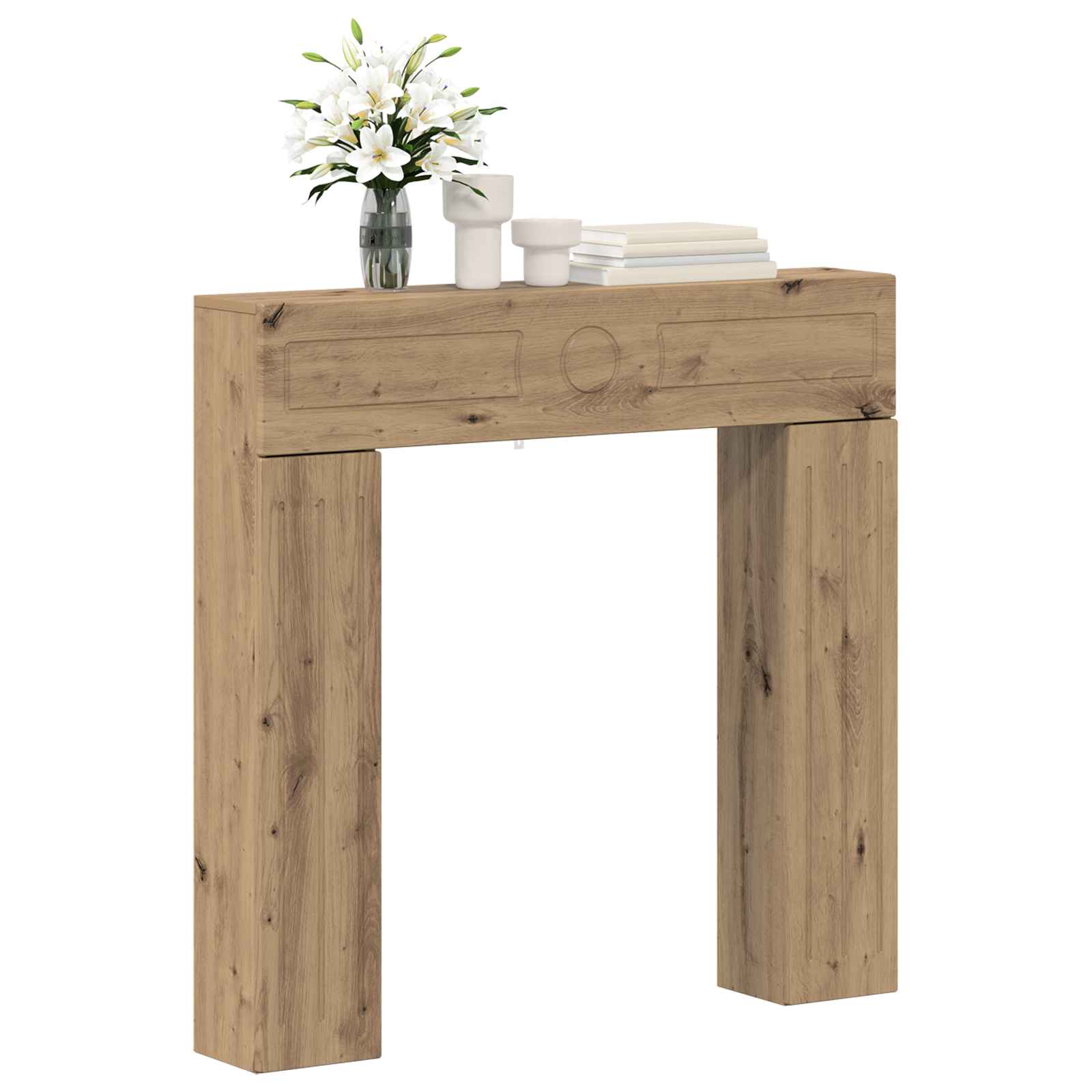 Haardomlijsting Artisanaal eiken 102 x 18 x 100,5 cm