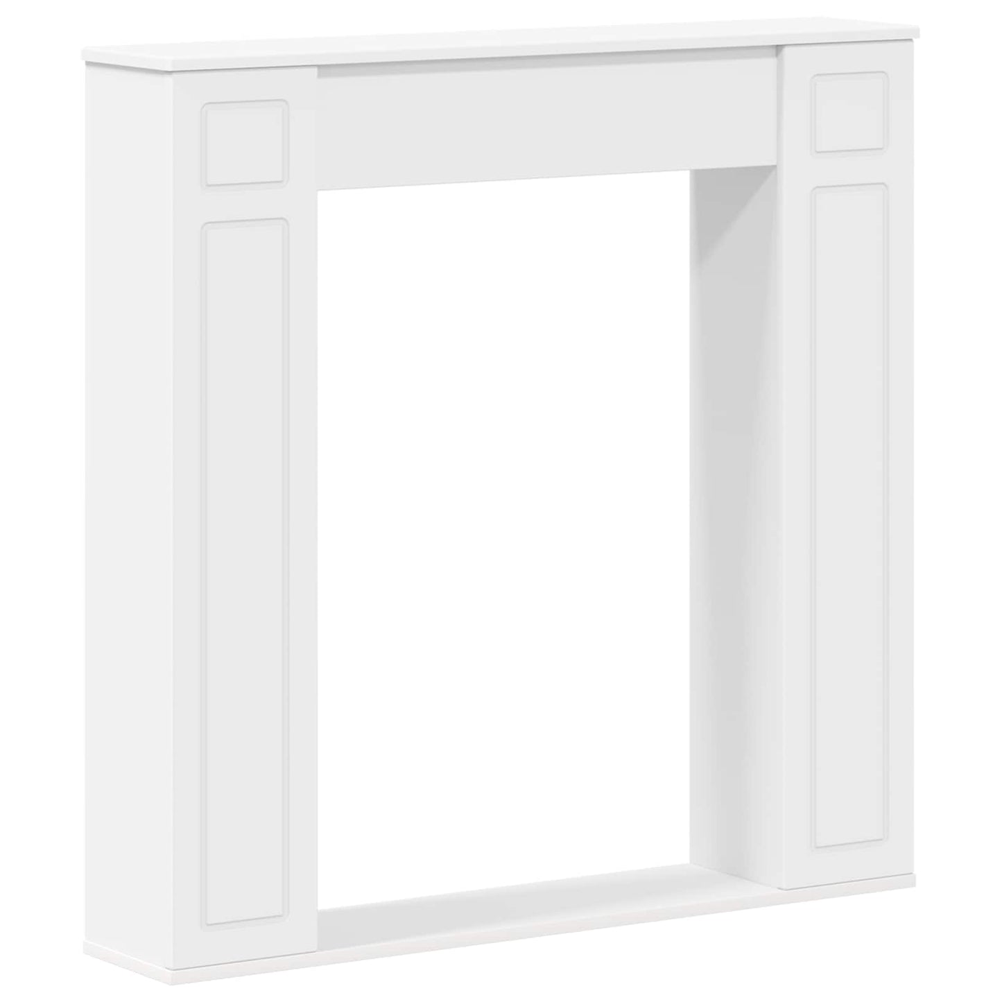 Haardomlijsting Wit 100 x 20 x 100 cm Bewerkt hout