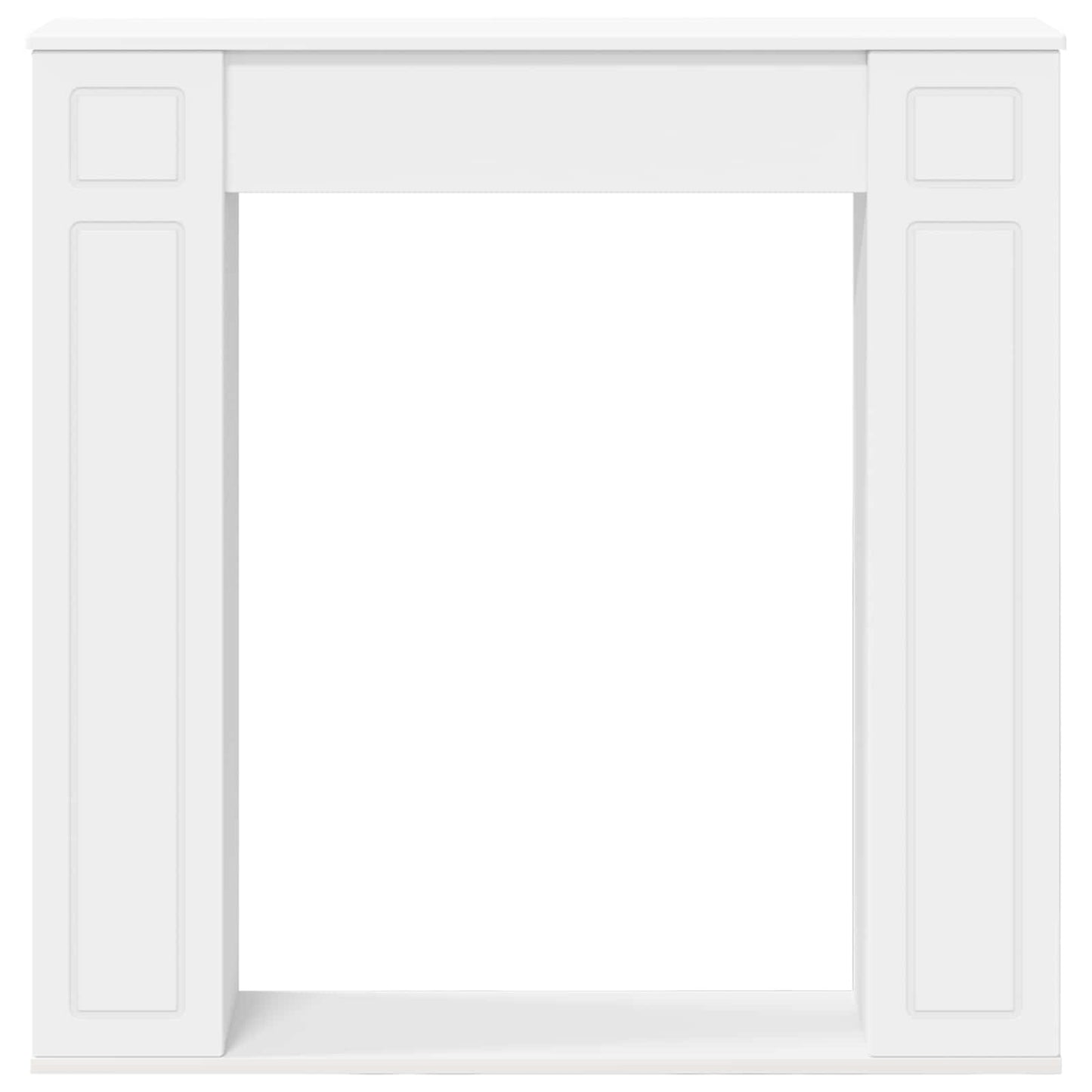 Haardomlijsting Wit 100 x 20 x 100 cm Bewerkt hout