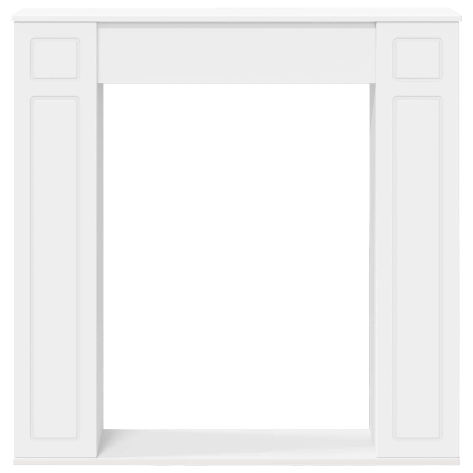 Haardomlijsting Wit 100 x 20 x 100 cm Bewerkt hout
