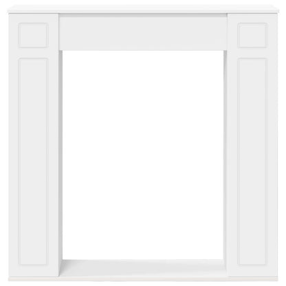 Haardomlijsting Wit 100 x 20 x 100 cm Bewerkt hout