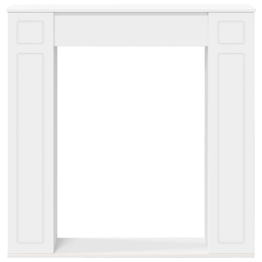 Haardomlijsting Wit 100 x 20 x 100 cm Bewerkt hout