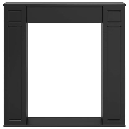 Haardomlijsting Zwart 100 x 20 x 100 cm Bewerkt hout