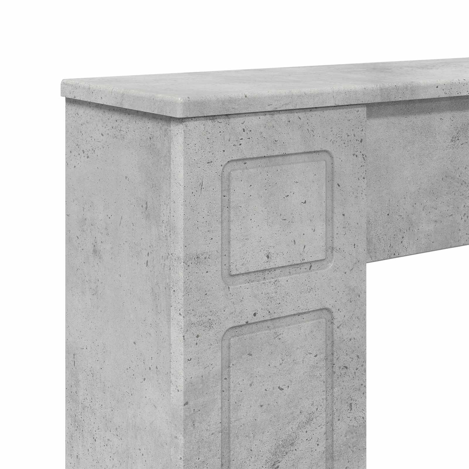 Haardomlijsting Betongrijs 100 x 20 x 100 cm Bewerkt hout