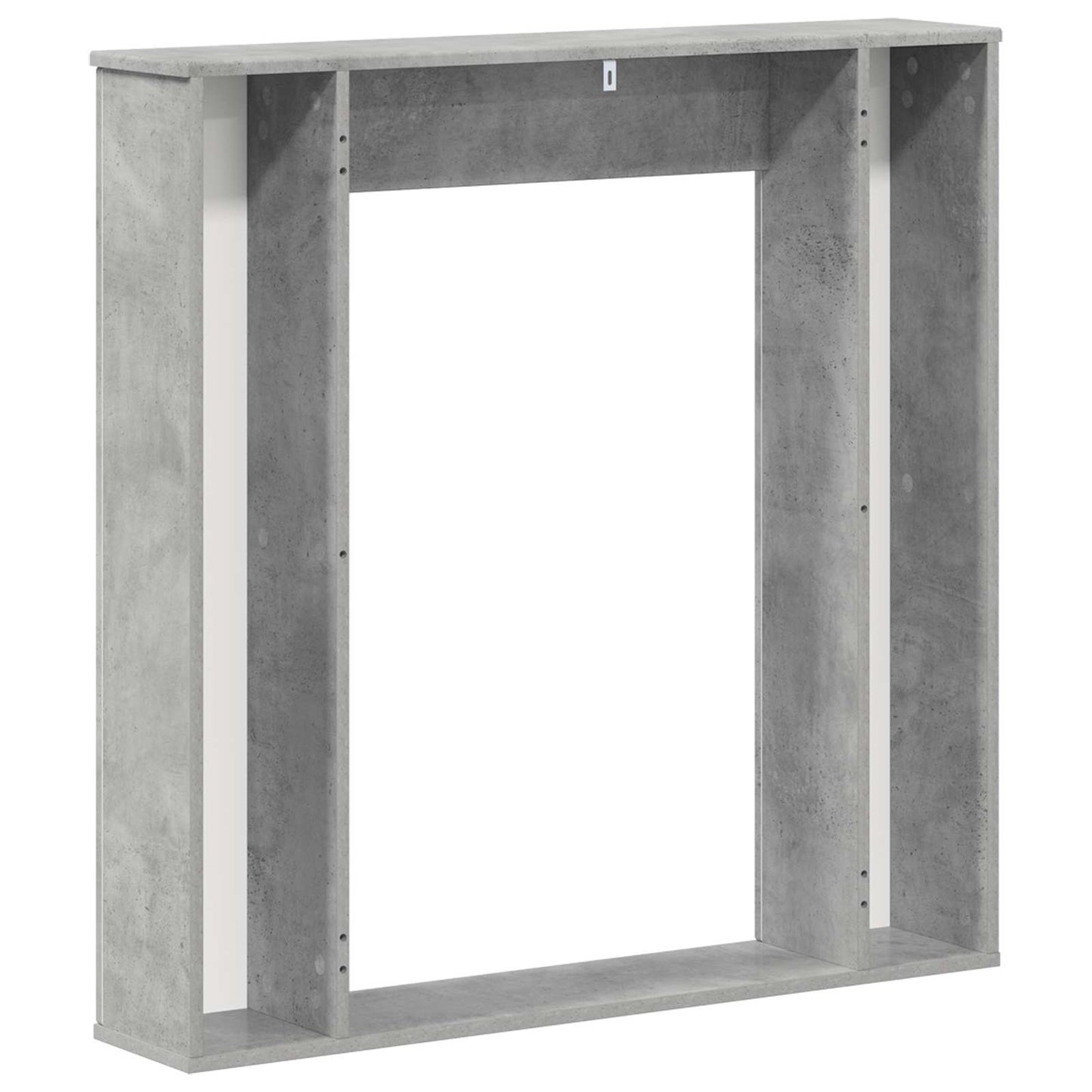 Haardomlijsting Betongrijs 100 x 20 x 100 cm Bewerkt hout