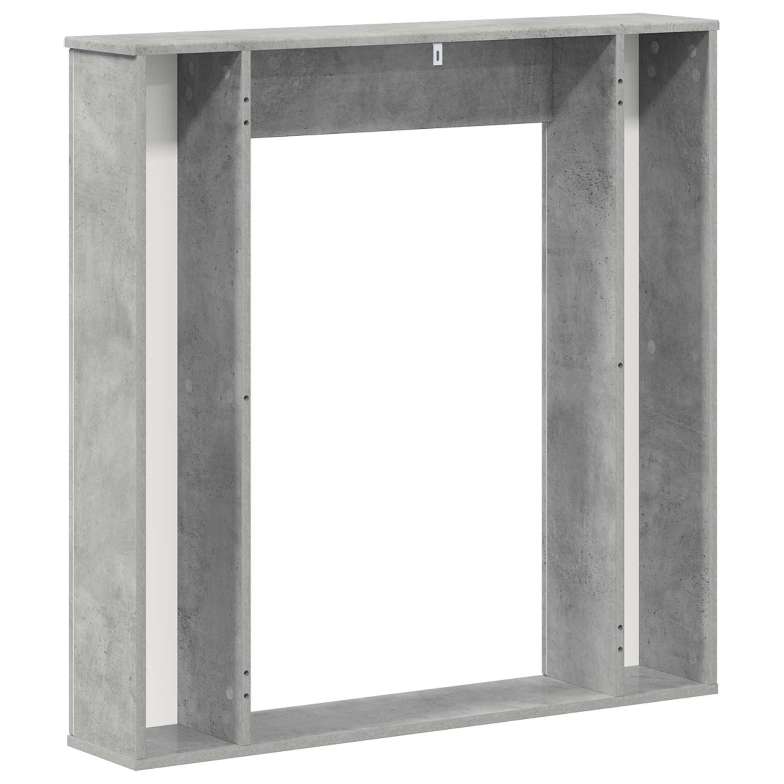 Haardomlijsting Betongrijs 100 x 20 x 100 cm Bewerkt hout