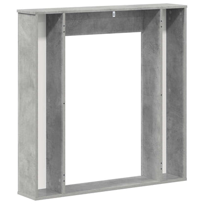 Haardomlijsting Betongrijs 100 x 20 x 100 cm Bewerkt hout