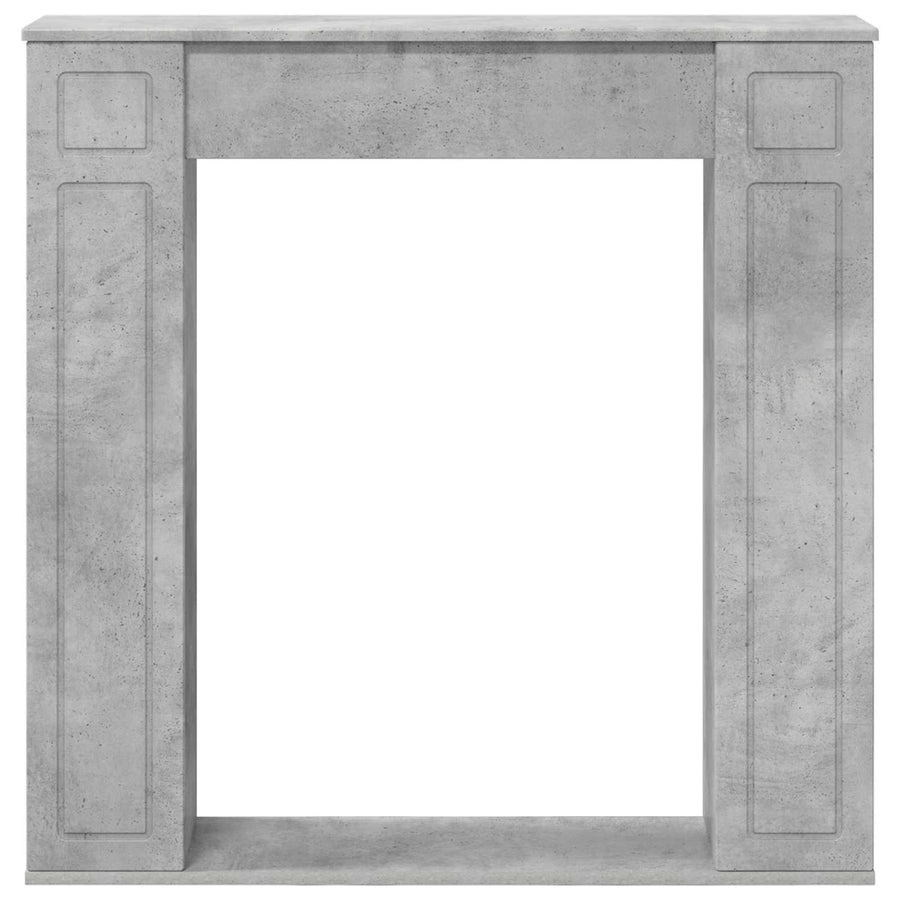 Haardomlijsting Betongrijs 100 x 20 x 100 cm Bewerkt hout