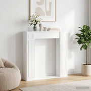 Haardomlijsting hoogglans wit 100x20x100 cm wandmontage