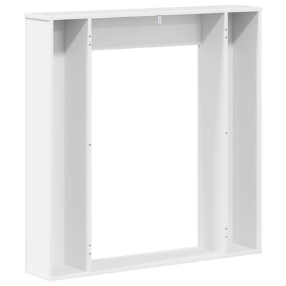 Haardomlijsting Hoogglans Wit 100 x 20 x 100 cm Bewerkt hout