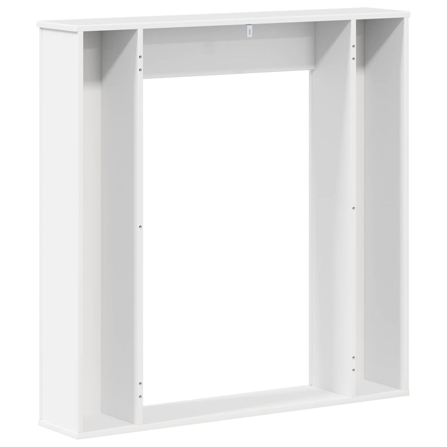 Haardomlijsting Hoogglans Wit 100 x 20 x 100 cm Bewerkt hout