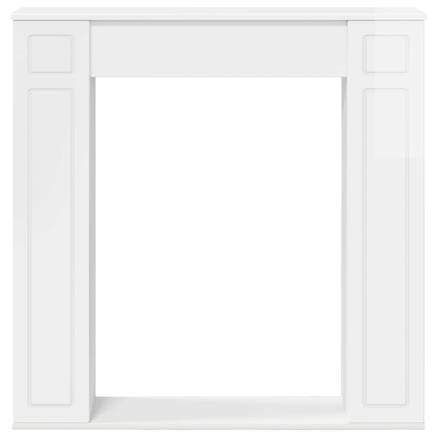 Haardomlijsting Hoogglans Wit 100 x 20 x 100 cm Bewerkt hout