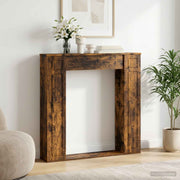 Haardomlijsting gerookt eiken 100x20x100 cm wandmontage