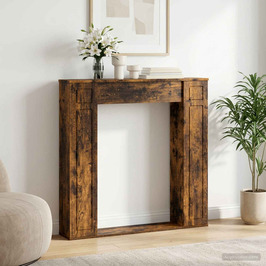 Haardomlijsting Gerookt eiken 100 x 20 x 100 cm Bewerkt hout