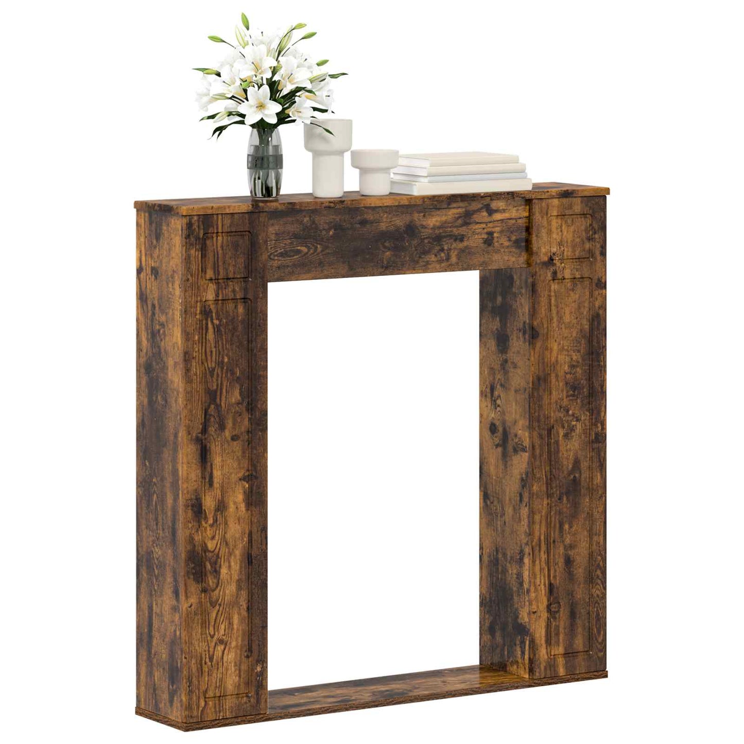 Haardomlijsting Gerookt eiken 100 x 20 x 100 cm Bewerkt hout