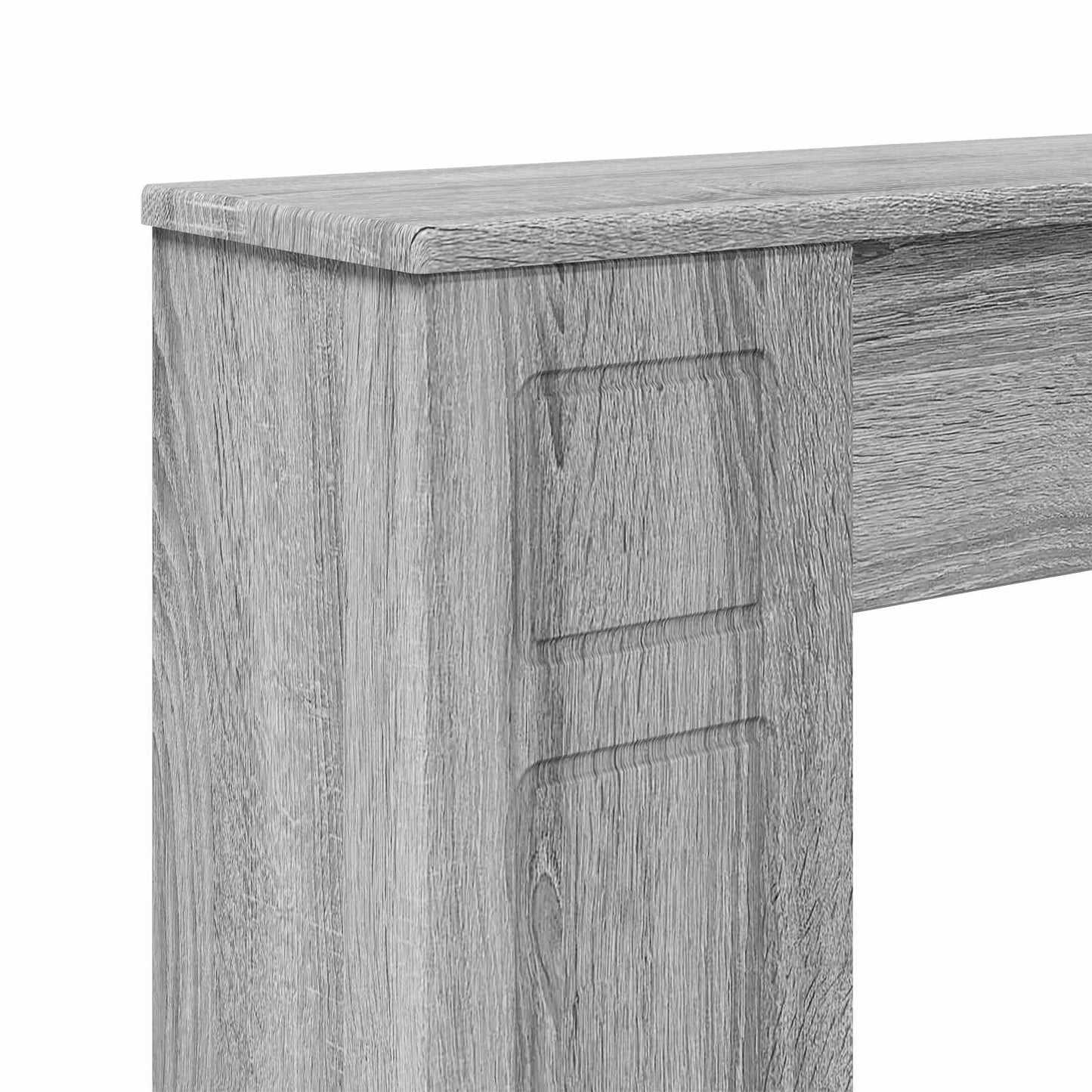 Haardomlijsting Grijs Sonoma 100 x 20 x 100 cm Bewerkt hout