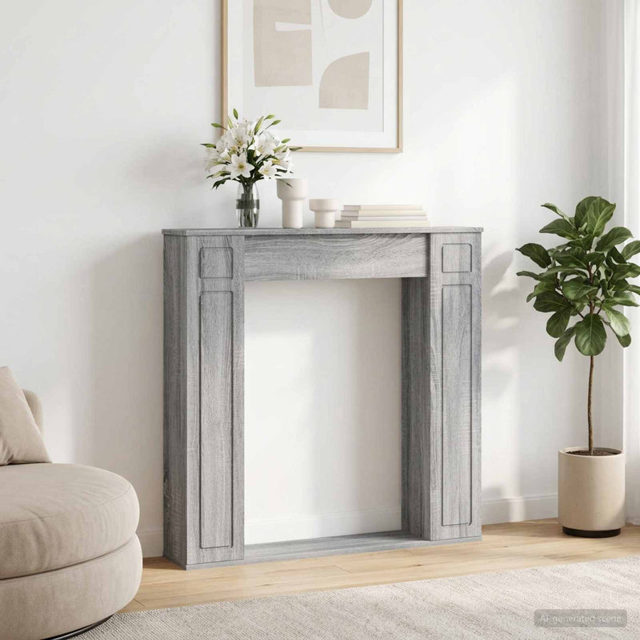 Haardomlijsting Grijs Sonoma 100 x 20 x 100 cm Bewerkt hout