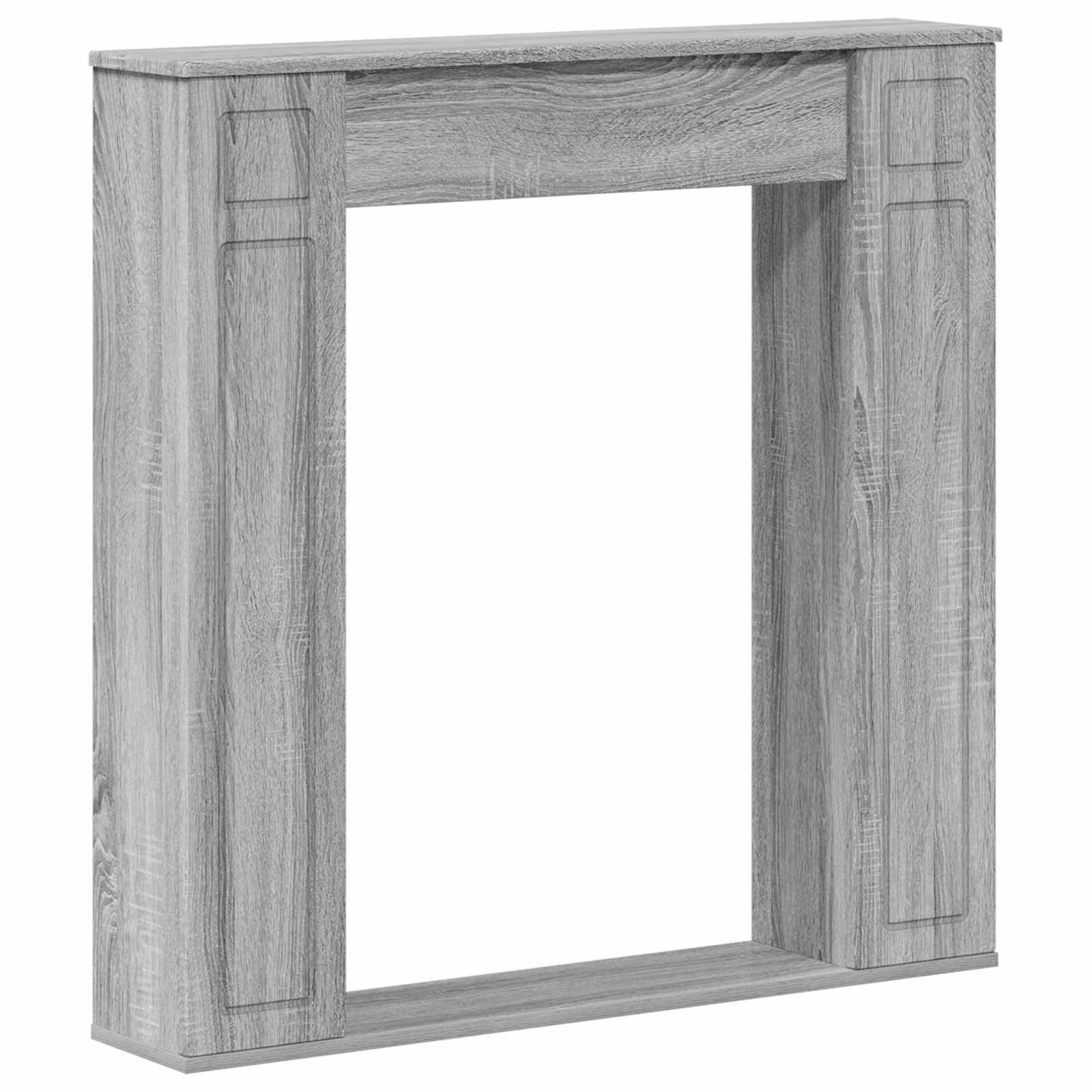 Haardomlijsting Grijs Sonoma 100 x 20 x 100 cm Bewerkt hout