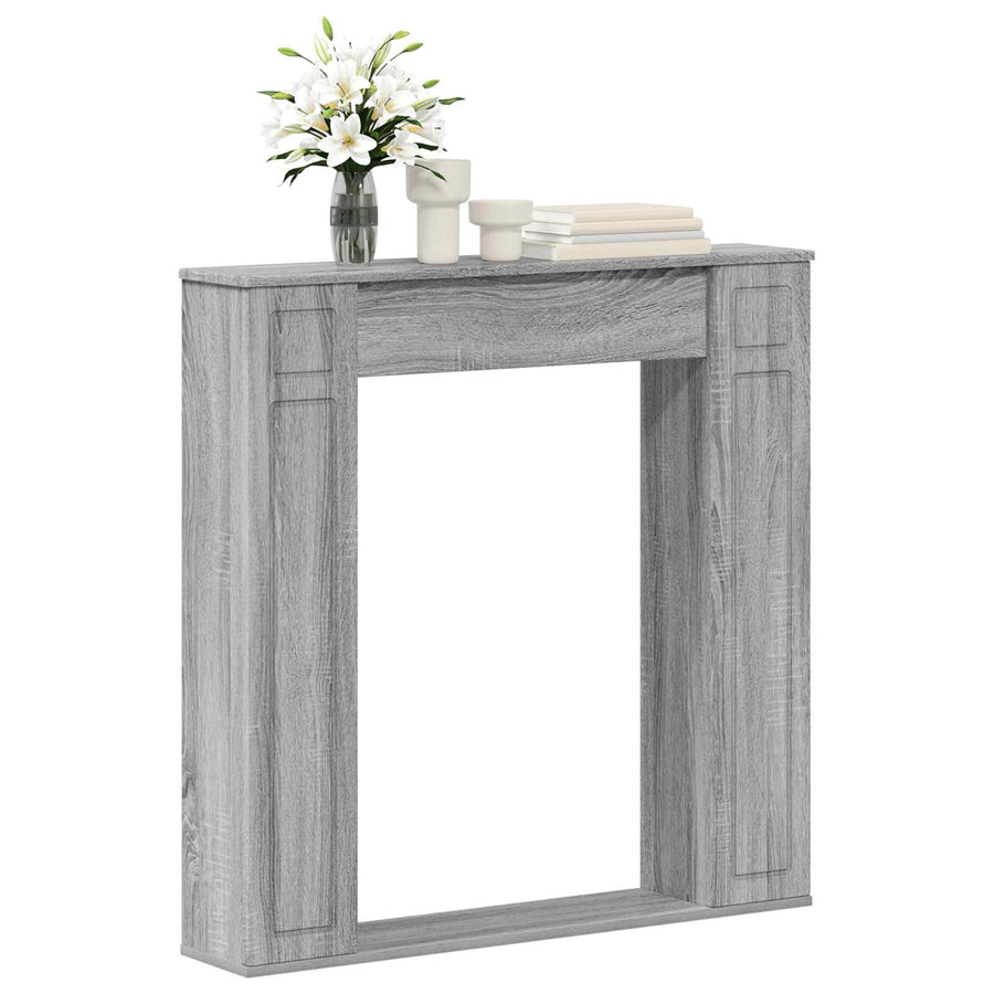 Haardomlijsting Grijs Sonoma 100 x 20 x 100 cm Bewerkt hout