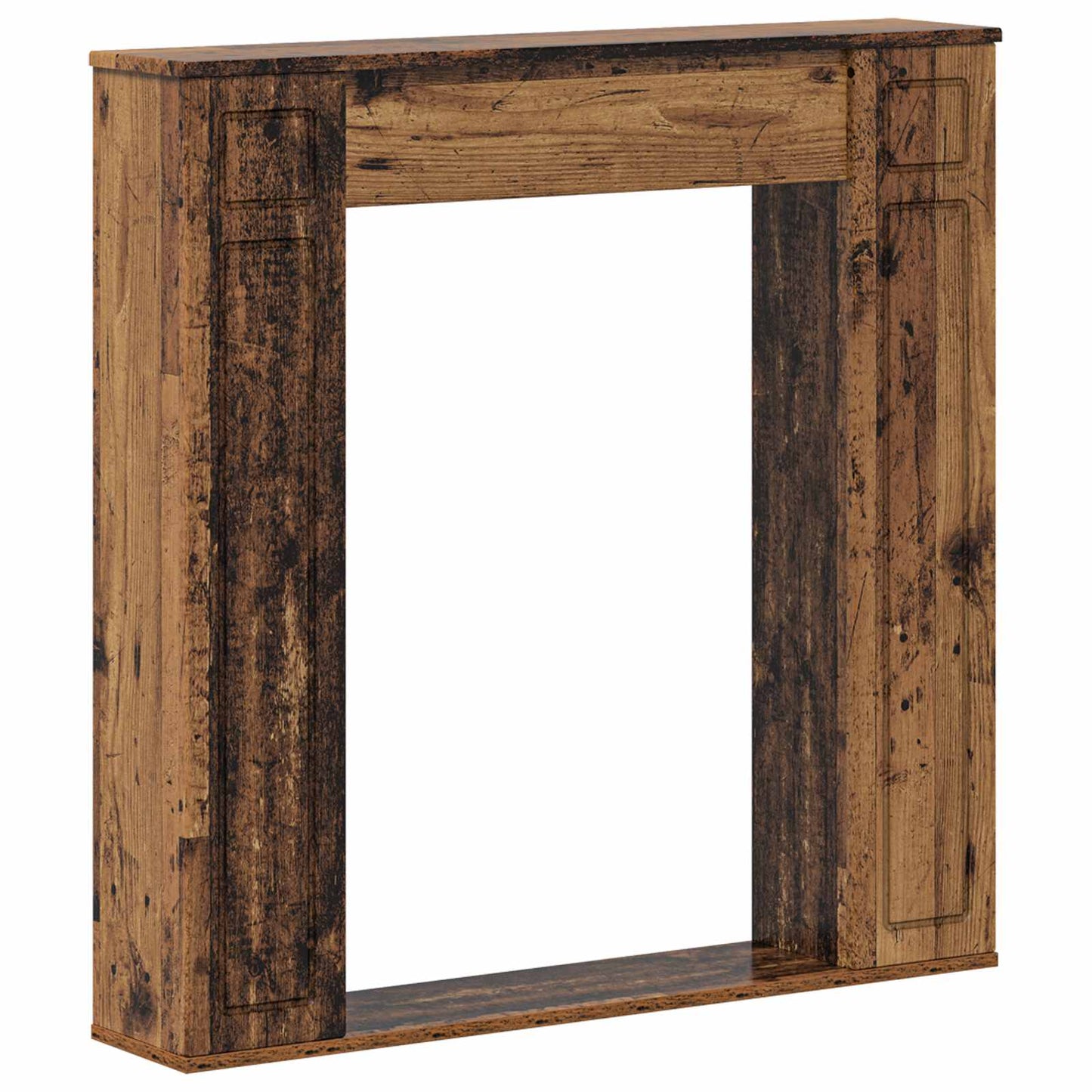 Haardomlijsting Oud hout 100 x 20 x 100 cm Bewerkt hout